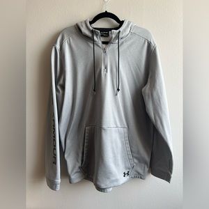 XXL Under Armour Quarter Zip Hoodie Light Gray